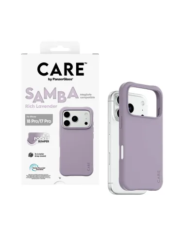 PanzerGlass CARE™ by ® Samba Case Rich Lavender w. White MagSafe iPhone 18 Pro | 17 Pro funda para teléfono móvil Púrpura