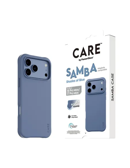 PanzerGlass CARE™ by ® Samba Case Shades of Blue w. MagSafe iPhone 18 Pro Max | 17 Pro Max funda para teléfono móvil Azul