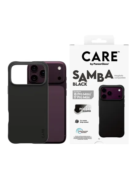 PanzerGlass CARE™ by ® Samba Case Black w. MagSafe iPhone 18 Pro Max | 17 Pro Max funda para teléfono móvil Negro