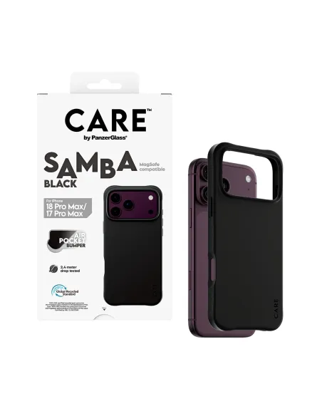 PanzerGlass CARE™ by ® Samba Case Black w. MagSafe iPhone 18 Pro Max | 17 Pro Max funda para teléfono móvil Negro
