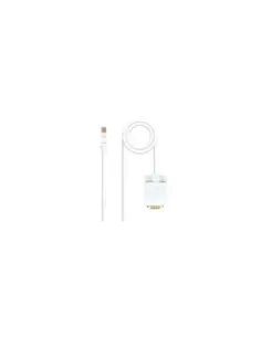 Cable Conversor Nanocable 10.15.4102/ Mini DP Macho - VGA Macho/ 2m/ Blanco