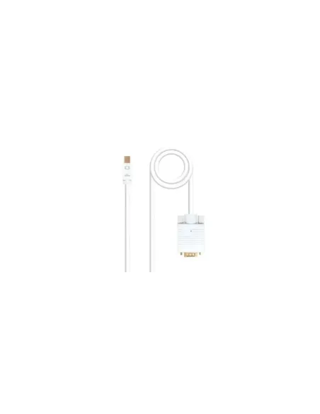 Cable Conversor Nanocable 10.15.4102/ Mini DP Macho - VGA Macho/ 2m/ Blanco