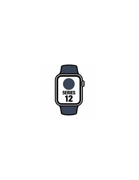 Apple Watch Series 12/ GPS/ 46mm/ Gris Espacial/ Correa Deportiva Azul Marino (M/L)