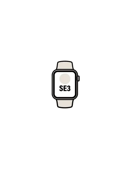 Apple Watch SE3/ GPS/ Cellular/ 40mm/ Caja de Aluminio Blanco Estrella/ Correa Deportiva Arena S/M