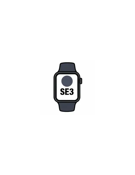 Apple Watch SE3/ GPS/ Cellular/ 40mm/ Caja de Aluminio Medianoche/ Correa Deportiva Azul Marino S/M