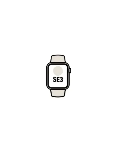Apple Watch SE3/ GPS/ Cellular/ 44mm/ Caja de Aluminio Blanco Estrella/ Correa Deportiva Arena M/L