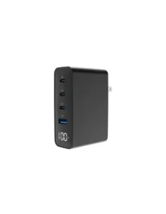 Gembird Cargador rápido 4 USB GaN  100 W,  LCD