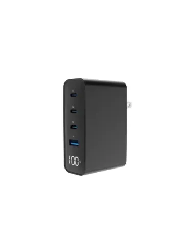 Gembird Cargador rápido 4 USB GaN  100 W,  LCD