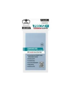 Fundas transparentes de cartas ultimate guard precise - fit cierre reutilizable tamaño estándar 100 unidades