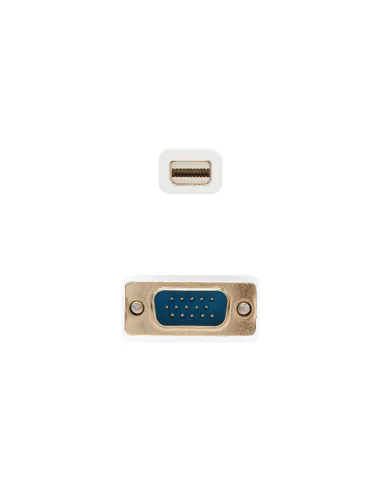 Nanocable Cable conversor Mini DP a VGA, Mini DP M - VGA M, Blanco, 2.0 M