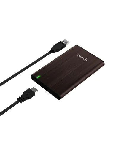 AISENS Caja Externa 2.5" ASE-2525BWN 9.5 mm SATA A USB 3.0 USB 3.1 Gen1, Marron
