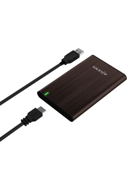 AISENS Caja Externa 2.5" ASE-2525BWN 9.5 mm SATA A USB 3.0 USB 3.1 Gen1, Marron