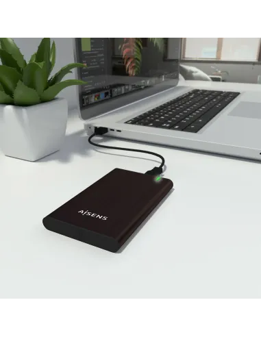 AISENS Caja Externa 2.5" ASE-2525BWN 9.5 mm SATA A USB 3.0 USB 3.1 Gen1, Marron