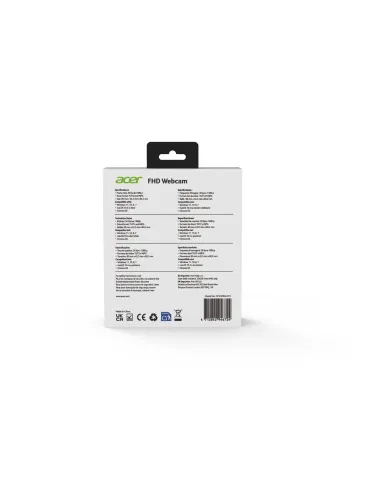 Acer HP.EXPBG.019 cámara web 2 MP 1920 x 1080 Pixeles USB Negro