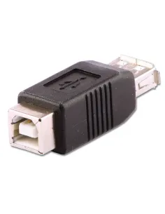 Lindy 71228 cambiador de género para cable USB A USB B Negro