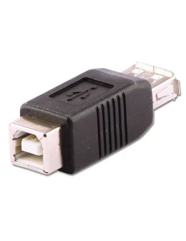 Lindy 71228 cambiador de género para cable USB A USB B Negro
