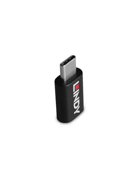 Lindy 71265 cambiador de género para cable USB Type C Negro