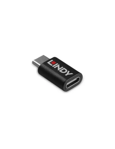 Lindy 71265 cambiador de género para cable USB Type C Negro
