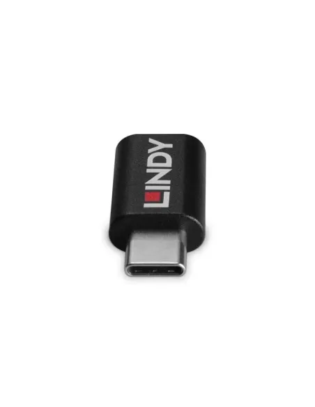 Lindy 71265 cambiador de género para cable USB Type C Negro