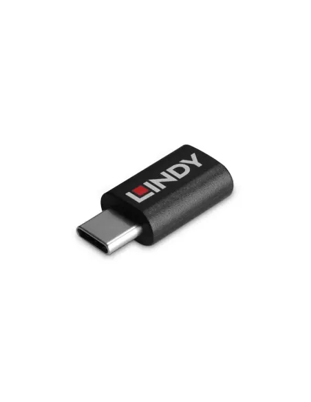 Lindy 71265 cambiador de género para cable USB Type C Negro