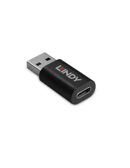 Lindy 71264 cambiador de género para cable USB Type A USB Type C Negro