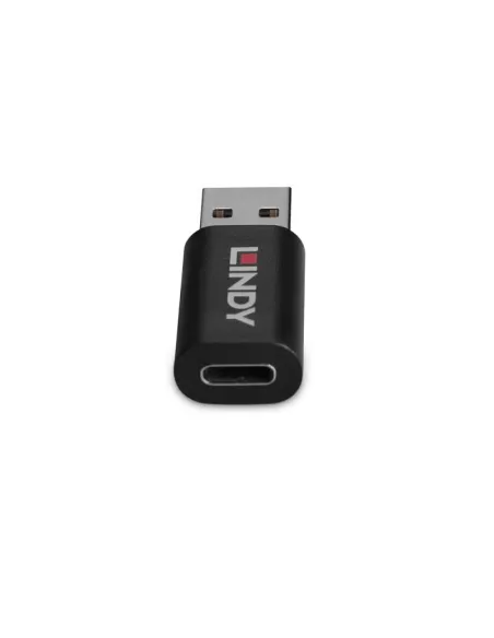 Lindy 71264 cambiador de género para cable USB Type A USB Type C Negro
