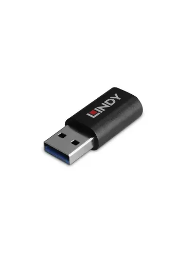 Lindy 71264 cambiador de género para cable USB Type A USB Type C Negro