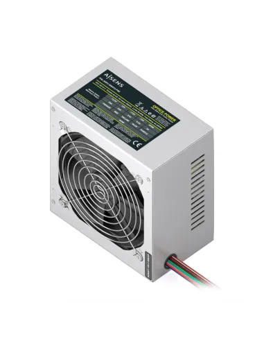 AISENS Fuente Alimentacion ATX 500W con Cable de Alimentacion OEM, Plata