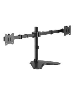AISENS Soporte de Mesa Con Peana Eco Giratorio e Inclinable para Monitor TV 20kg (3 Pivotes, 2 Brazos) de 17"-35", Negro
