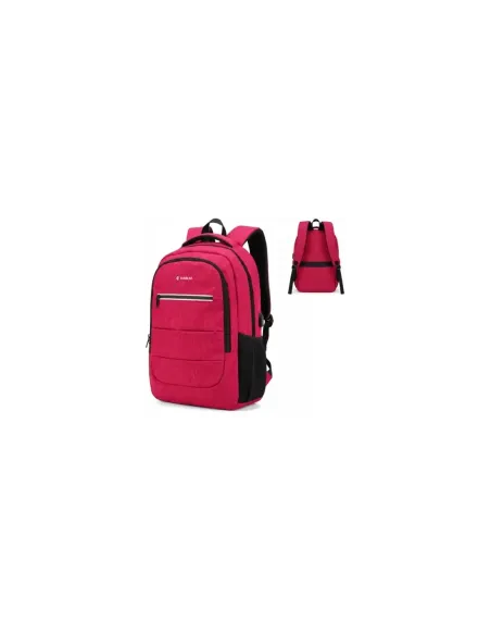 Mochila Subblim City Plus Backpack para Portátiles hasta 15.6"/ Puerto USB/ Roja