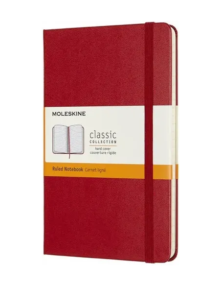 LIBRETA CLASICA TAPA DURA ROJA M (11,5X18CM) RAYADA MOLESKINE QP050F2