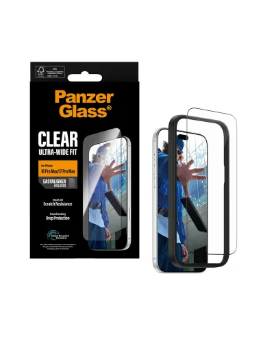 PanzerGlass ® Screen Protector iPhone 18 Pro Max | 17 Pro Max | Ultra-Wide Fit w. EasyAligner Protector de pantalla 1 pieza(s)