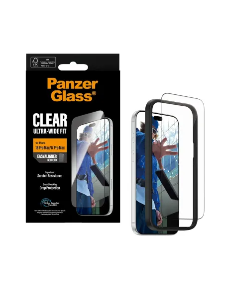 PanzerGlass ® Screen Protector iPhone 18 Pro Max | 17 Pro Max | Ultra-Wide Fit w. EasyAligner Protector de pantalla 1 pieza(s)