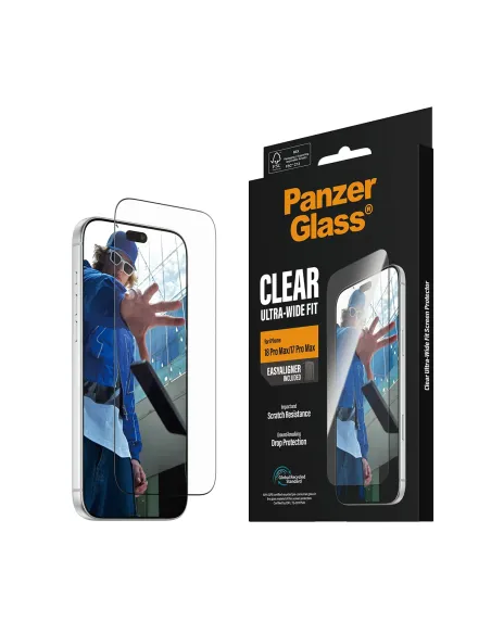 PanzerGlass ® Screen Protector iPhone 18 Pro Max | 17 Pro Max | Ultra-Wide Fit w. EasyAligner Protector de pantalla 1 pieza(s)