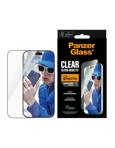 PanzerGlass ® Screen Protector iPhone 18 Pro | 17 Pro | Ultra-Wide Fit w. EasyAligner Protector de pantalla 1 pieza(s)