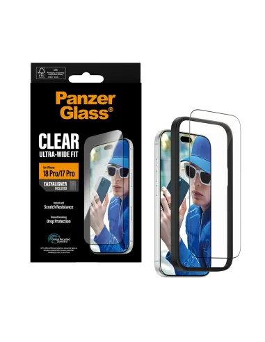 PanzerGlass ® Screen Protector iPhone 18 Pro | 17 Pro | Ultra-Wide Fit w. EasyAligner Protector de pantalla 1 pieza(s)