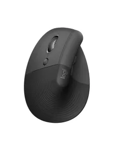 Mouse raton vertical logitech lift para zurdos 6 botones 4000 dpi wireless inalambrico grafito