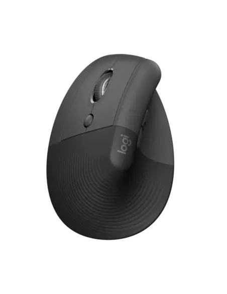 Mouse raton vertical logitech lift para zurdos 6 botones 4000 dpi wireless inalambrico grafito