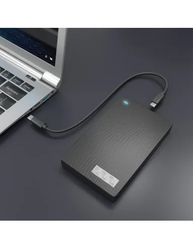 AISENS Caja Externa 2,5″ 9.5mm SATA a USB-C USB3.1 Gen1, Negra
