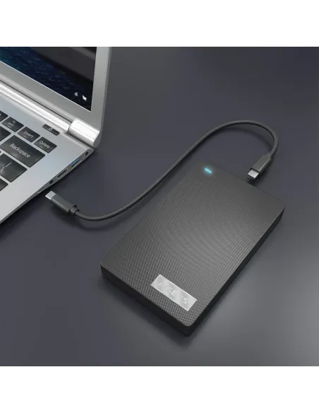AISENS Caja Externa 2,5″ 9.5mm SATA a USB-C USB3.1 Gen1, Negra