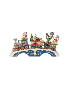 Figura enesco disney mickey y sus amigos tren navideño led