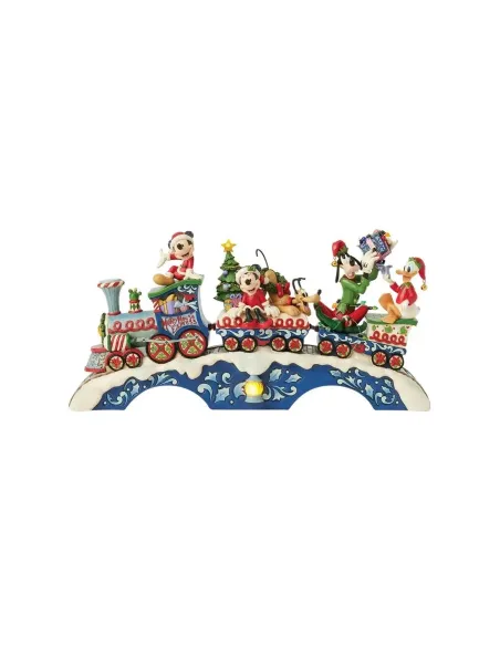 Figura enesco disney mickey y sus amigos tren navideño led