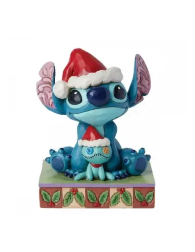 Figura enesco disney santa stitch con scrump