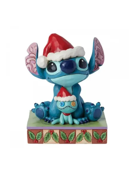 Figura enesco disney santa stitch con scrump