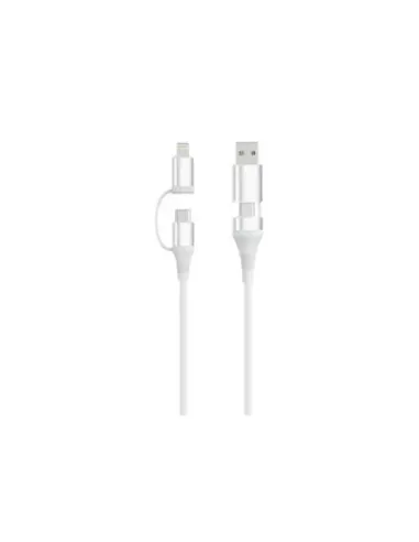 EWENT Cable Carga 4-1 60W 2m USB-C Lightning USB-A