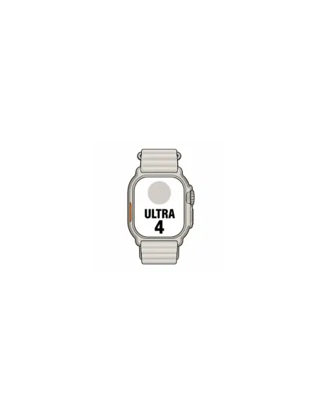 Apple Watch Ultra 4/ GPS/ 49mm/ Caja de Titanio Natural/ Correa Ocean Gris Translúcido