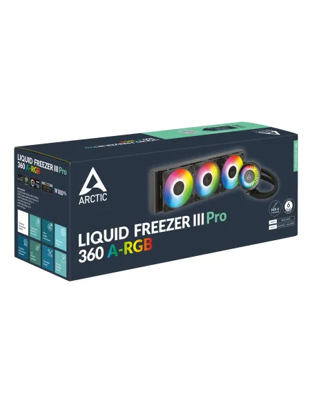 ARCTIC Liquid Freezer III Pro 360 A-RGB Procesador Sistema de refrigeración líquida todo en uno 12 cm Negro 1 pieza(s)