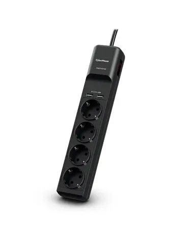CyberPower P0420SUD0-DE limitador de tensión Negro 4 salidas AC 200 - 250 V 1,8 m