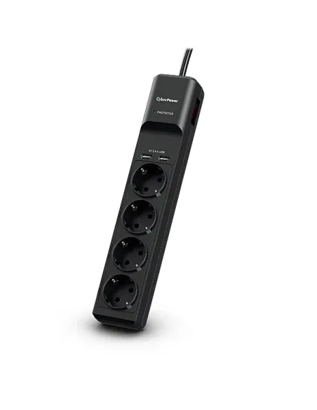 CyberPower P0420SUD0-DE limitador de tensión Negro 4 salidas AC 200 - 250 V 1,8 m