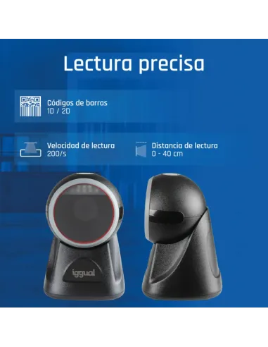 iggual Lector código barras sobremesa 2D USB